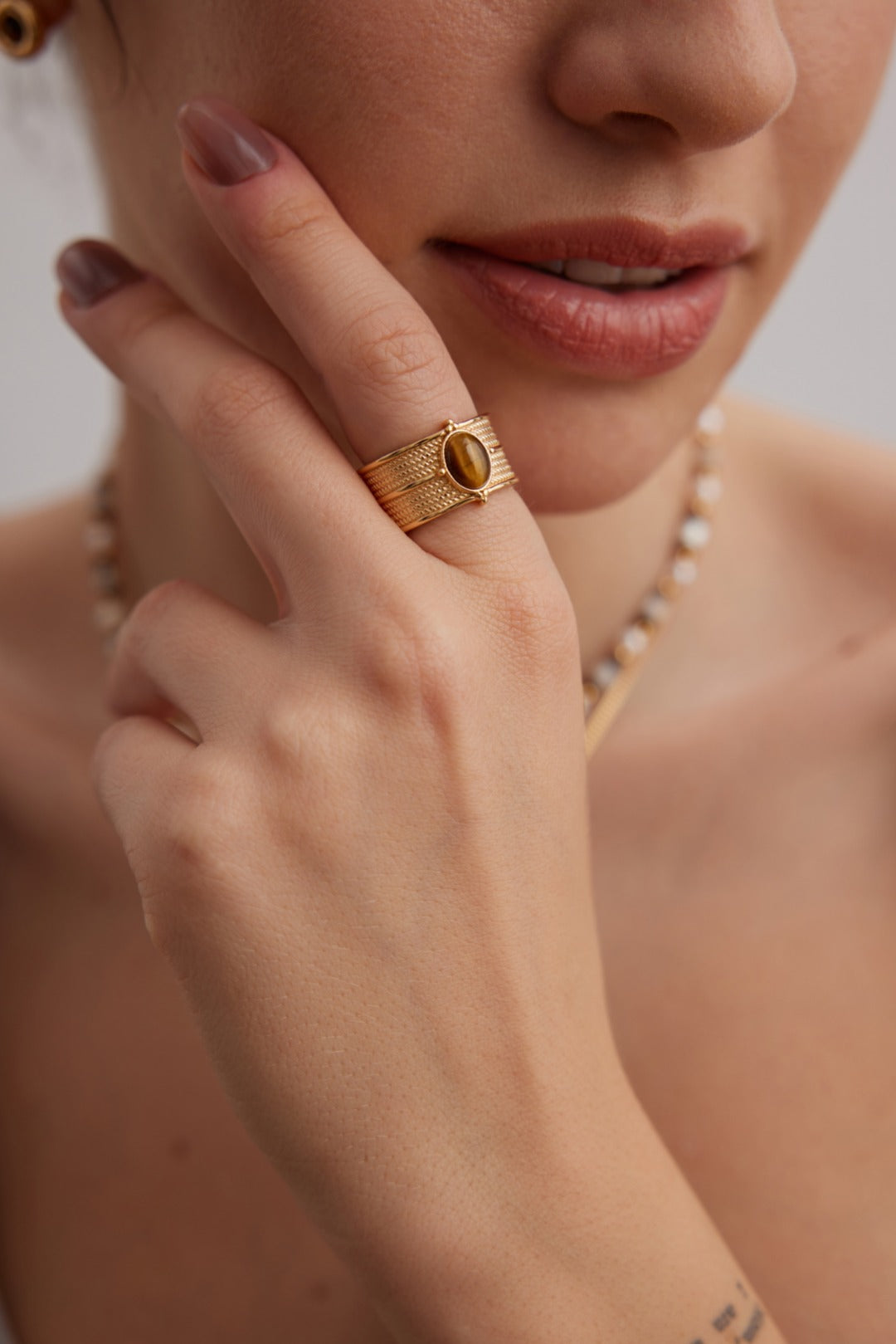 Non-Adjustable Tiger Eye Ring