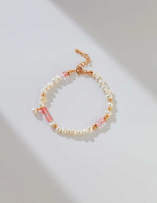 Peach Blossom Abacus Bead Bracelet